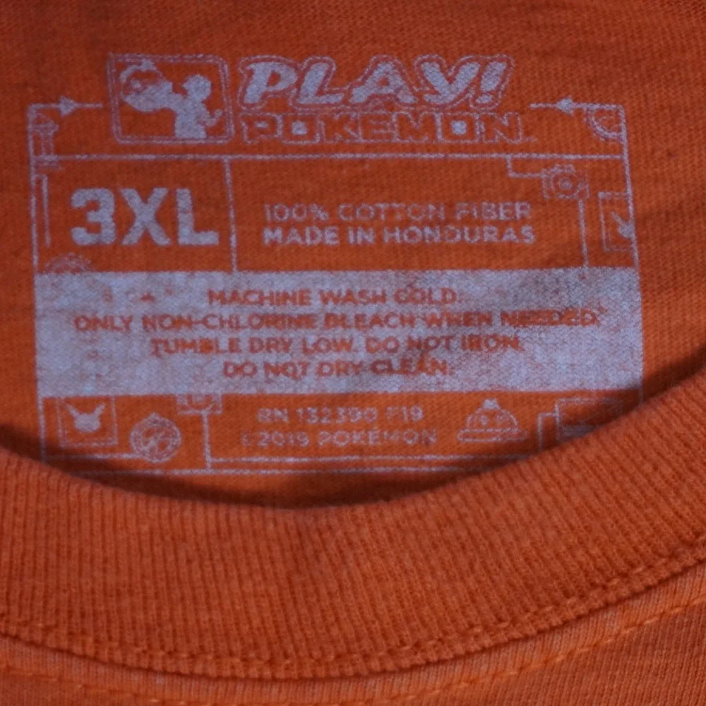 Pokemon Staff Shirt Eevee Orange World Championships 2019 3XL Washington DC